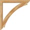 Ekena Millwork Thorton Slat Rough Sawn Bracket w/ Offset Brace, Western Red Cedar, 6"W x 46"D x 46"H BKT0604X46X46THR06RWR - alternate 4